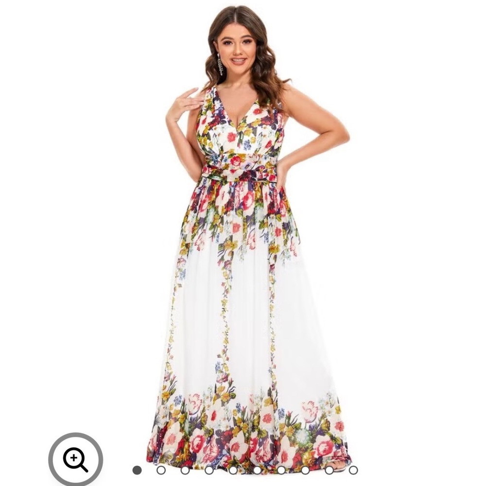 NWT Ever-Pretty Floral Chiffon Formal Dress XL Womens 10 Pageant Prom Maxi - Picture 1 of 10